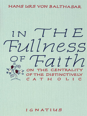 cover image of In the Fullness of Faith